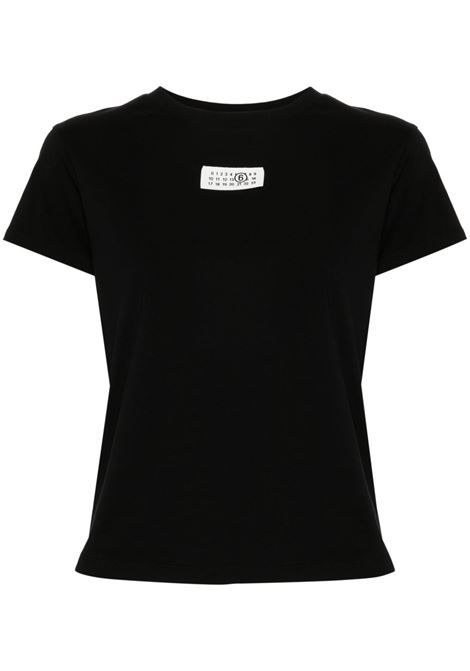 Black Numbers-motif cotton T-shirt Mm6 maison margiela - women